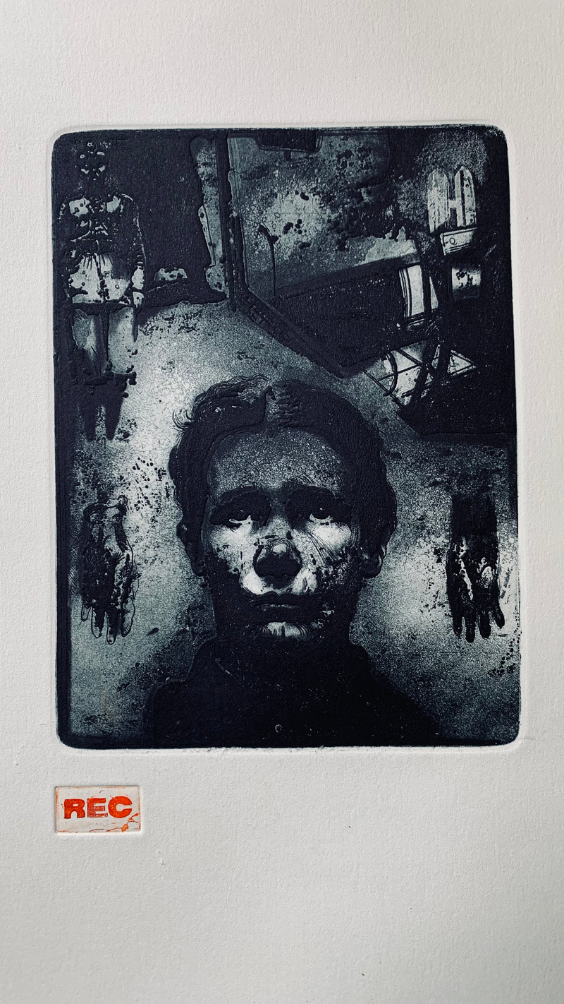 4002-I OFFER MY HANDS TO THE SHADES, INTAGLIO