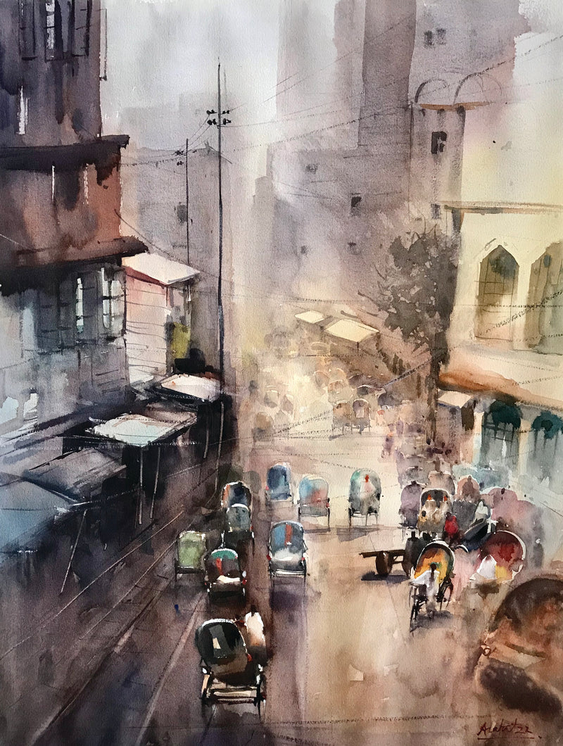 7360-Street View of Old Dhaka